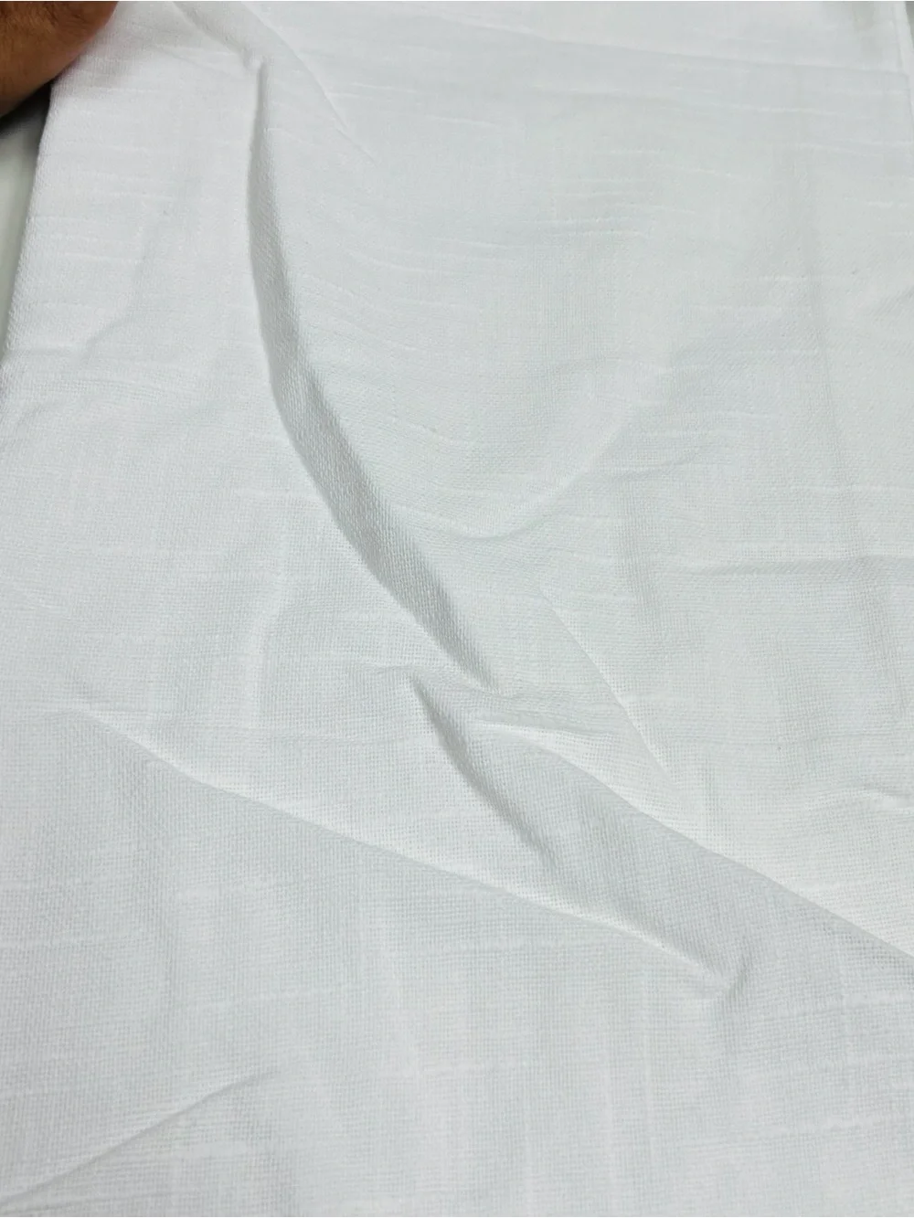 QUINCE Set Of 2 48x84 Cotton Slub Curtains White 0708